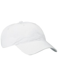Port &amp; Co CP77 White-Brushed Twill Low Profile Dad Hat White