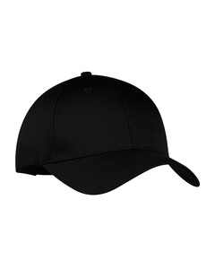 Port & Co CP80 Black-Six-Panel Twill Cap Black