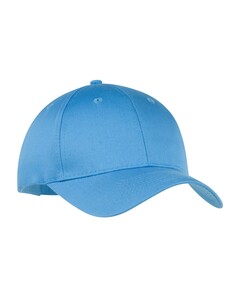 Port &amp; Co CP80 Blue-Six-Panel Twill Cap Blue