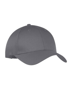 Port &amp; Co CP80 Gray-Six-Panel Twill Cap Gray