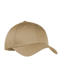 Port & Co CP80 Brown-Six-Panel Twill Cap Brown