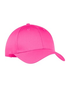 Port &amp; Co CP80 Pink-Six-Panel Twill Cap Pink