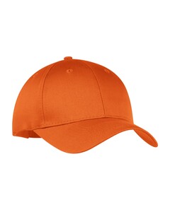 Port & Co CP80 Orange-Six-Panel Twill Cap Orange