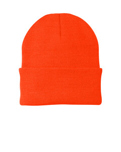 Port & Co CP90 Orange-Knit Beanie Orange