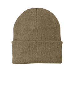 Port &amp; Co CP90 Brown-Knit Beanie Brown