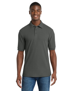 Port & Co KP155 Gray-50/50 Pique Polo Shirt Gray