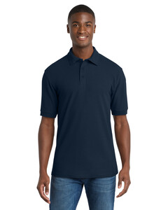 Port &amp; Co KP155 Navy-50/50 Pique Polo Shirt Navy