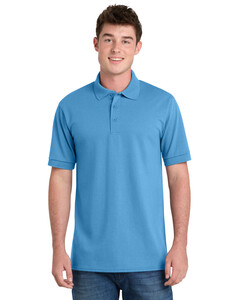 Port & Co KP55 Blue-Green-5.5-Ounce Jersey Knit Polo Shirt Blue-Green