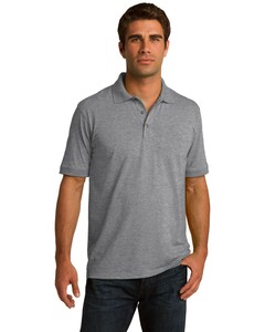 Port & Co KP55 Gray-5.5-Ounce Jersey Knit Polo Shirt Gray