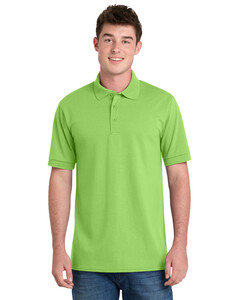Port & Co KP55 Green-5.5-Ounce Jersey Knit Polo Shirt Green