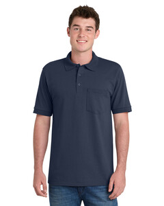 Port & Co KP55P Navy-Core Blend Pocket Polo Shirt Navy