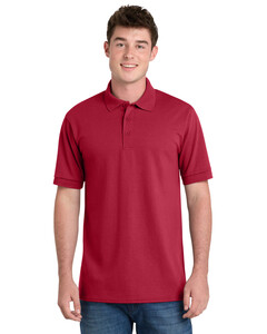 Port & Co KP55T Red-Tall 5.5-Ounce Jersey Knit Polo Shirt Red