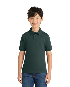 Port & Co KP55Y Green-Youth 5.5-Ounce Jersey Knit Polo Shirt Green