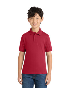 Port & Co KP55Y Red-Youth 5.5-Ounce Jersey Knit Polo Shirt Red