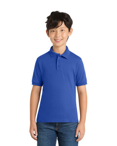 Port & Co KP55Y Blue-Youth 5.5-Ounce Jersey Knit Polo Shirt Blue