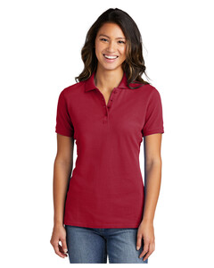 Port & Co LKP1500 Red-Women's Ring Spun Pique Polo Shirt Red