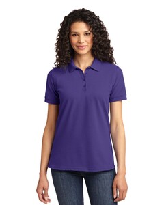 Port & Co LKP155 Purple-Women's 50/50 Pique Polo Shirt Purple