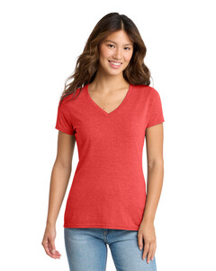Port & Co LPC330V Red-Women's Tri-Blend V-Neck Tee Red