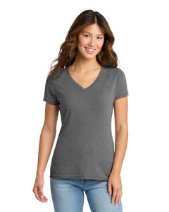 Port & Co LPC330V Gray-Women's Tri-Blend V-Neck Tee Gray