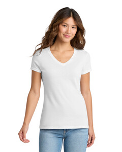 Port & Co LPC330V White-Women's Tri-Blend V-Neck Tee White