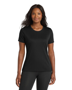 Port &amp; Co LPC380 Black-Women&#x27;s Essential Performance T-Shirt Black