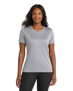 Port & Co LPC380 Gray-Women's Essential Performance T-Shirt Gray