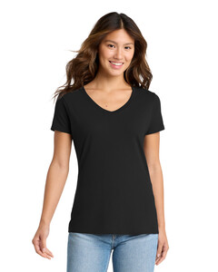 Port & Co LPC450V Black-Women's Fan Favorite™ V-Neck T-Shirt Black