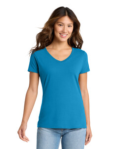 Port & Co LPC450V Blue-Green-Women's Fan Favorite™ V-Neck T-Shirt Blue-Green