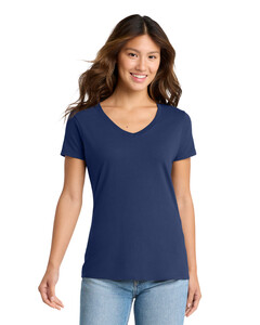 Port & Co LPC450V Navy-Women's Fan Favorite™ V-Neck T-Shirt Navy