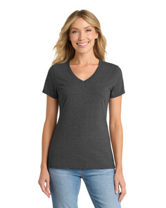 Port & Co LPC455V Black-Women's Fan Favorite Blend V-Neck T-Shirt Black