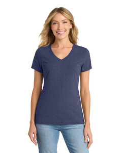 Port & Co LPC455V Navy-Women's Fan Favorite Blend V-Neck T-Shirt Navy