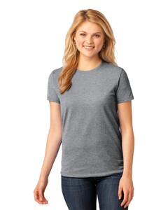 Port & Co LPC54 Gray-Women's 54-oz 100% Cotton T-Shirt Gray