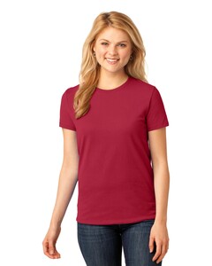Port & Co LPC54 Red-Women's 54-oz 100% Cotton T-Shirt Red