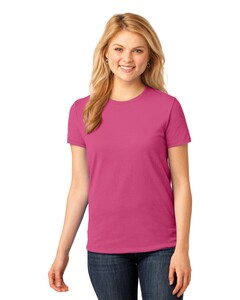 Port & Co LPC54 Pink-Women's 54-oz 100% Cotton T-Shirt Pink