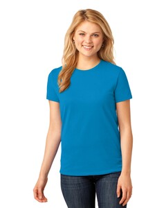 Port & Co LPC54 Blue-Green-Women's 54-oz 100% Cotton T-Shirt Blue-Green