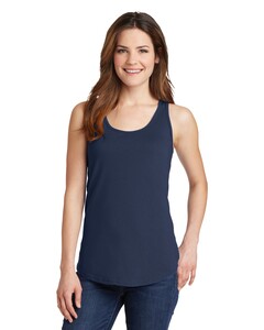Port & Co LPC54TT Navy-Women's 5.4-Oz 100% Cotton Tank Top Navy