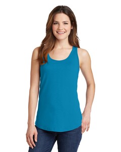 Port & Co LPC54TT Blue-Women's 5.4-Oz 100% Cotton Tank Top Blue