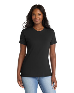 Port & Co LPC55 Black-Women's 50/50 Cotton/Poly T-Shirt Black