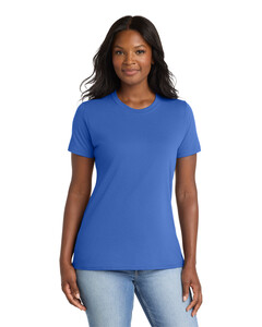 Port & Co LPC55 Blue-Women's 50/50 Cotton/Poly T-Shirt Blue