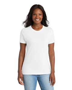 Port & Co LPC55 White-Women's 50/50 Cotton/Poly T-Shirt White