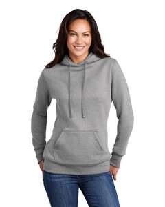 Port & Co LPC78H Gray-Women's Core Fleece Pullover Hoodie Gray