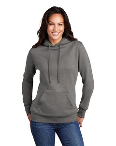 Port & Co LPC78H Gray-Women's Core Fleece Pullover Hoodie Gray