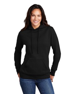 Port & Co LPC78H Black-Women's Core Fleece Pullover Hoodie Black