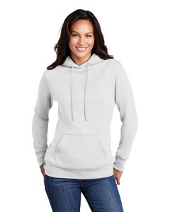 Port & Co LPC78H White-Women's Core Fleece Pullover Hoodie White
