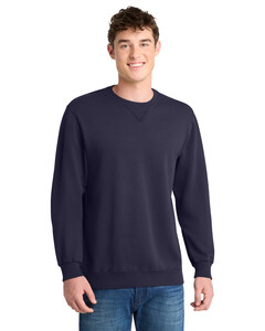 Port & Co PC098 Navy-Essential Pigment-Dyed Crewneck Sweatshirt Navy