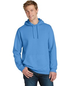 Port & Co PC098H Blue-Essential Pigment-Dyed Pullover Hoodie Blue