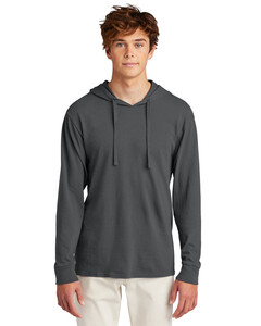 Port & Co PC099H Gray-Beach Wash Garment-Dyed Pullover Hoodie Tee Gray