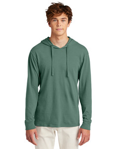 Port &amp; Co PC099H Green-Beach Wash Garment-Dyed Pullover Hoodie Tee Green