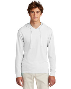 Port & Co PC099H White-Beach Wash Garment-Dyed Pullover Hoodie Tee White