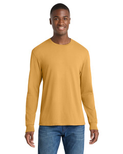 Port & Co PC099LS Yellow-Pigment-Dyed Long Sleeve T-Shirt Yellow